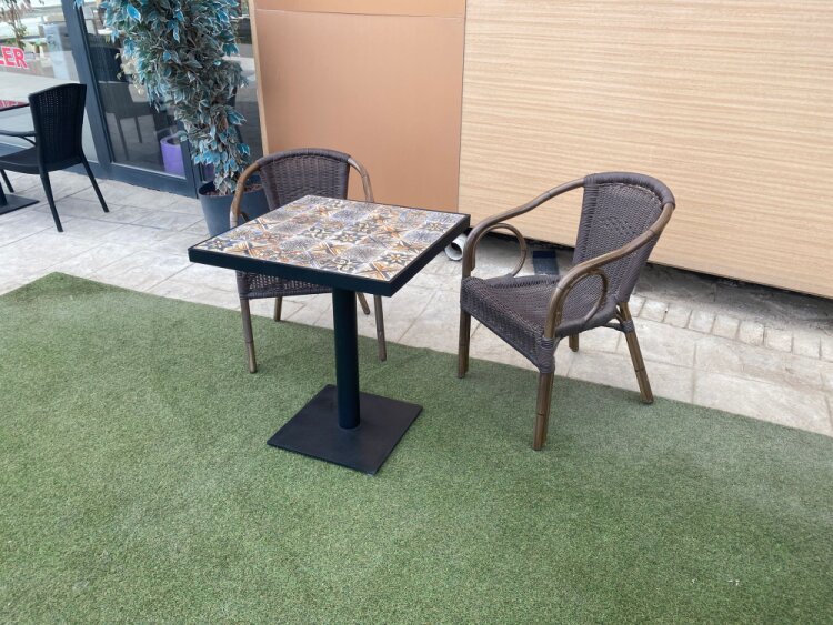 ATOM OFİS - MOZAİK MERMER BAHÇE MASASI (1 YIL GARANTİ) - 2