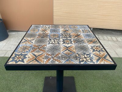 ATOM OFİS - MOZAİK MERMER BAHÇE MASASI (1 YIL GARANTİ) - 4