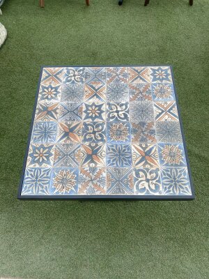 ATOM OFİS - MOZAİK MERMER BAHÇE MASASI (1 YIL GARANTİ) - 5