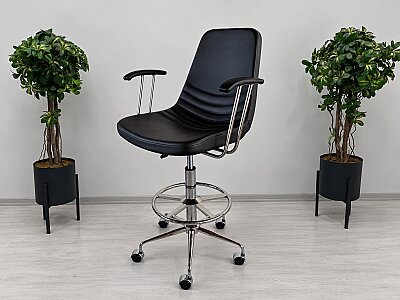 ATOM OFİS - PARKER TEKERLİ KOLÇAKLI AMORTİSÖRLÜ BAR SANDALYESİ (1 YIL GARANTİ) - 4