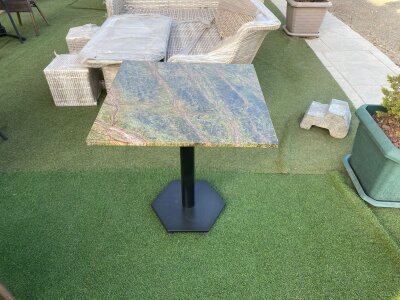 ATOM OFİS - YEŞİL MERMER BAHÇE MASASI (1 YIL GARANTİ) - 3