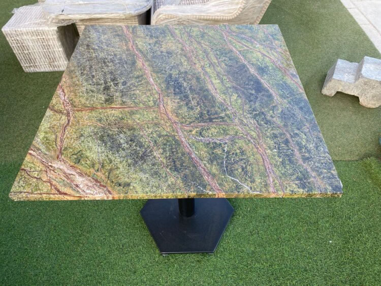 ATOM OFİS - YEŞİL MERMER BAHÇE MASASI (1 YIL GARANTİ) - 4