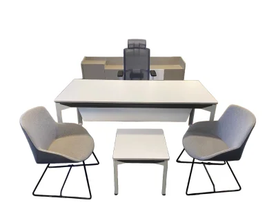 ATOM PLEX WHITE MDF YÖNETİCİ OFİS TAKIMI - 2
