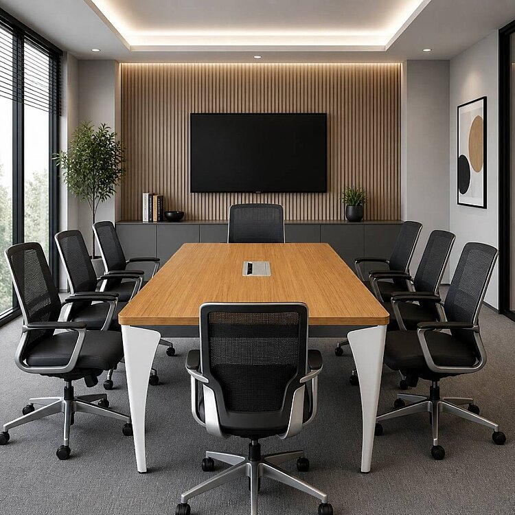 ATOM - PORSCHE DATAPORTLU TEAK MDF TOPLANTI MASASI - 1