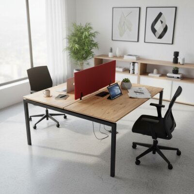 ATOM - SES YALITIMLI DATAPORTLU 2'Lİ WORKSTATİON - 1