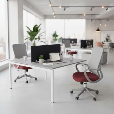 ATOM - SES YALITIMLI DATAPORTLU 2'Lİ WORKSTATİON - ATOM OFİS