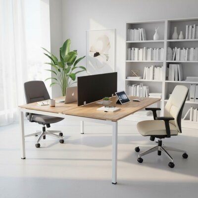 ATOM - SES YALITIMLI DATAPORTLU 2'Lİ WORKSTATİON - ATOM OFİS