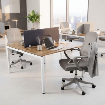 ATOM - SES YALITIMLI DATAPORTLU 2'Lİ WORKSTATİON - ATOM OFİS