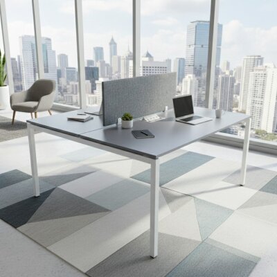 ATOM - SES YALITIMLI DATAPORTLU 2'Lİ WORKSTATİON - ATOM OFİS