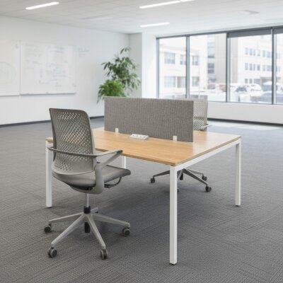 ATOM - SES YALITIMLI DATAPORTLU 2'Lİ WORKSTATİON - ATOM OFİS