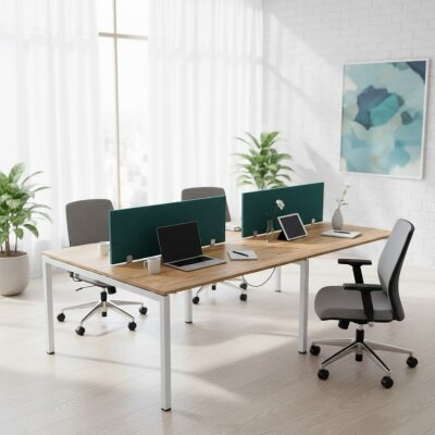 ATOM - SES YALITIMLI DATAPORTLU 4'LÜ WORKSTATİON - ATOM OFİS