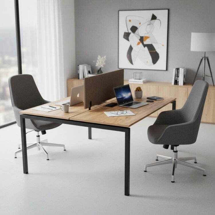 ATOM - SES YALITIMLI DATAPORTLU MDF 2'Lİ ÇOKLU ÇALIŞMA MASASI - 1