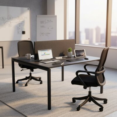 ATOM - SES YALITIMLI DATAPORTLU MDF 2'Lİ ÇOKLU ÇALIŞMA MASASI - 1