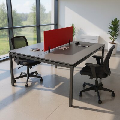 ATOM - SES YALITIMLI DATAPORTLU MDF 2'Lİ ÇOKLU ÇALIŞMA MASASI - 1