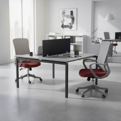 ATOM - SES YALITIMLI DATAPORTLU MDF 2'Lİ ÇOKLU ÇALIŞMA MASASI - ATOM OFİS