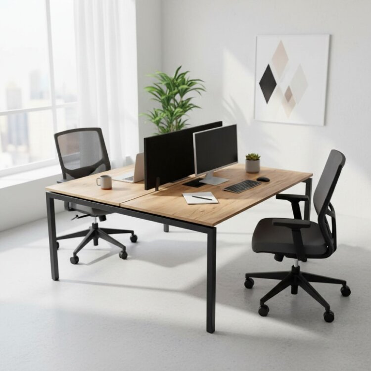 ATOM - SES YALITIMLI DATAPORTLU MDF 2'Lİ ÇOKLU ÇALIŞMA MASASI - 1