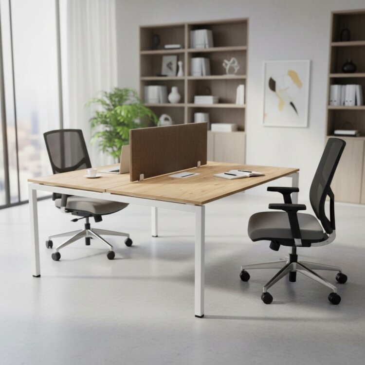 ATOM - SES YALITIMLI DATAPORTLU MDF 2'Lİ ÇOKLU ÇALIŞMA MASASI - 1