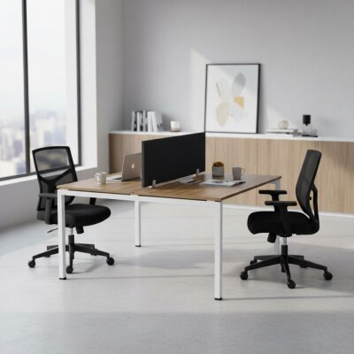 ATOM - SES YALITIMLI DATAPORTLU MDF 2'Lİ ÇOKLU ÇALIŞMA MASASI - ATOM OFİS