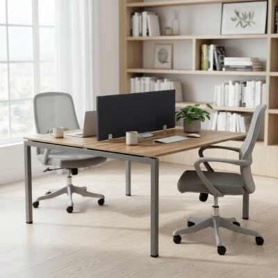 ATOM - SES YALITIMLI DATAPORTLU MDF 2'Lİ ÇOKLU ÇALIŞMA MASASI - 1