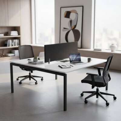 ATOM - SES YALITIMLI DATAPORTLU MDF 2'Lİ ÇOKLU ÇALIŞMA MASASI - 1