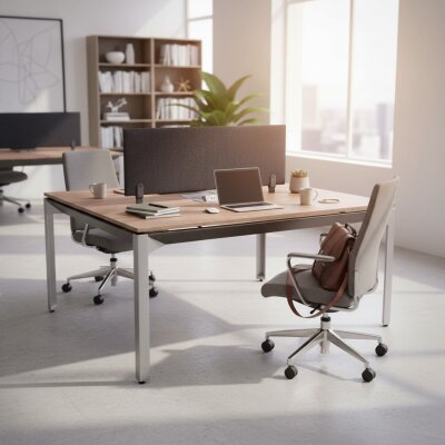 ATOM - SES YALITIMLI DATAPORTLU MDF 2'Lİ WORKSTATİON - 1