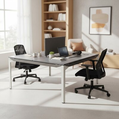 ATOM - SES YALITIMLI DATAPORTLU MDF 2'Lİ WORKSTATİON - ATOM OFİS