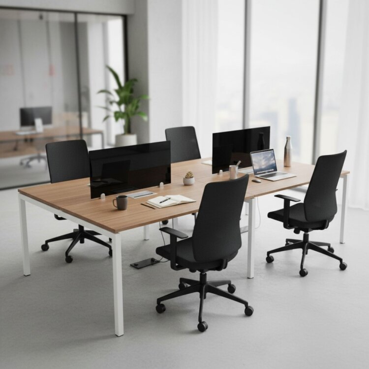 ATOM - SES YALITIMLI DATAPORTLU MDF 4'LÜ ÇOKLU ÇALIŞMA MASASI - 1