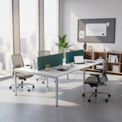 ATOM - SES YALITIMLI DATAPORTLU MDF 4'LÜ ÇOKLU ÇALIŞMA MASASI - 1