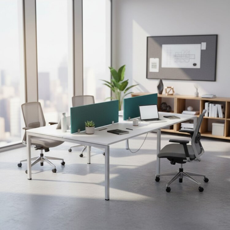 ATOM - SES YALITIMLI DATAPORTLU MDF 4'LÜ ÇOKLU ÇALIŞMA MASASI - 1