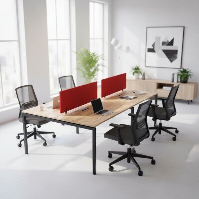 ATOM - SES YALITIMLI DATAPORTLU MDF 4'LÜ ÇOKLU ÇALIŞMA MASASI - 1