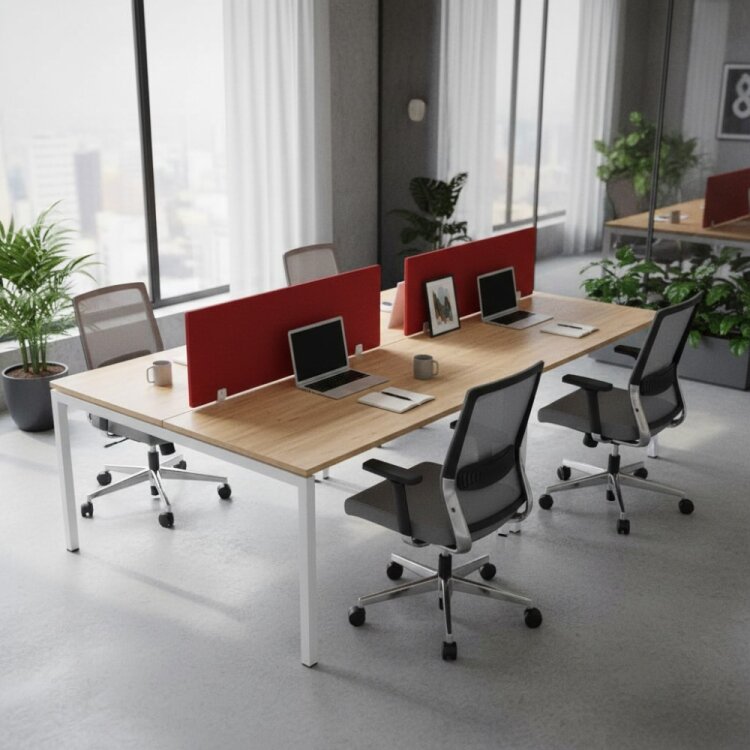 ATOM - SES YALITIMLI DATAPORTLU MDF 4'LÜ ÇOKLU ÇALIŞMA MASASI - 1