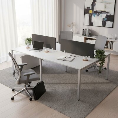 ATOM - SES YALITIMLI DATAPORTLU MDF 4'LÜ ÇOKLU ÇALIŞMA MASASI - ATOM OFİS