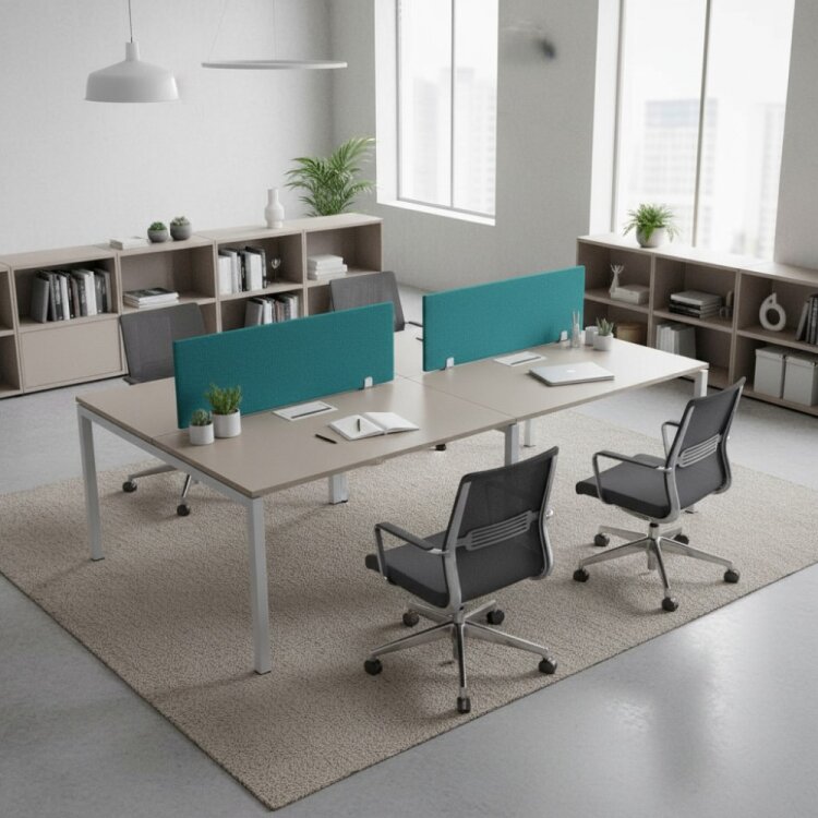 ATOM - SES YALITIMLI DATAPORTLU MDF 4'LÜ ÇOKLU ÇALIŞMA MASASI - 1