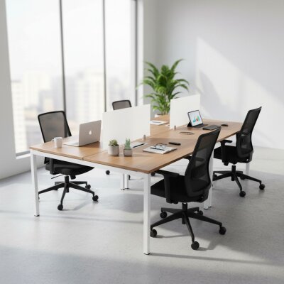 ATOM - SES YALITIMLI DATAPORTLU MDF 4'LÜ ÇOKLU ÇALIŞMA MASASI - 1