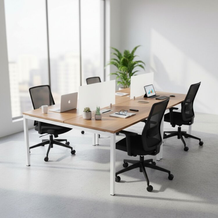 ATOM - SES YALITIMLI DATAPORTLU MDF 4'LÜ ÇOKLU ÇALIŞMA MASASI - 1