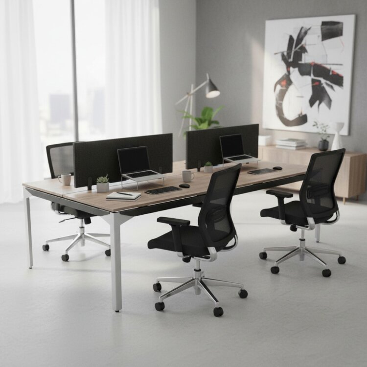 ATOM - SES YALITIMLI DATAPORTLU MDF 4'LÜ WORKSTATİON - 1