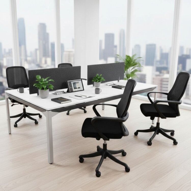 ATOM - SES YALITIMLI DATAPORTLU MDF 4'LÜ WORKSTATİON - 1