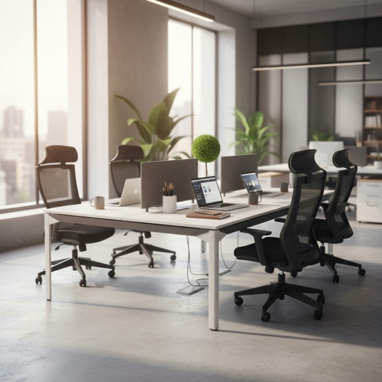 ATOM - SES YALITIMLI DATAPORTLU MDF 4'LÜ WORKSTATİON - 1