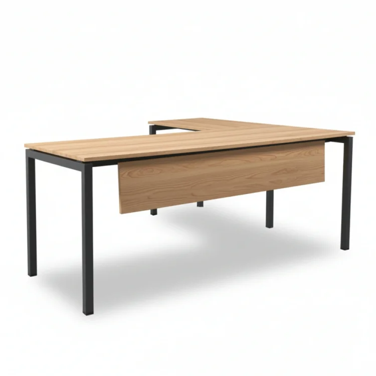 ATOM SMOOTH ÇAM MDF L ÇALIŞMA MASASI - 2