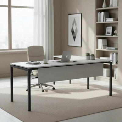 ATOM SMOOTH KÜL GRİ MDF L ÇALIŞMA MASASI - ATOM OFİS