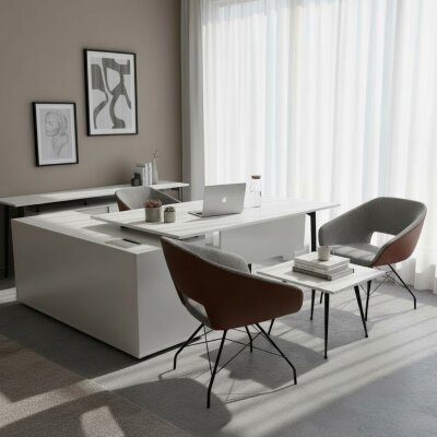 ATOM WHITE YÖNETİCİ OFİS TAKIMI - ATOM OFİS