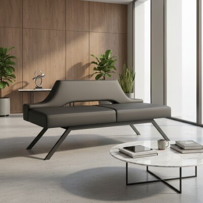 BENTLEY ANTRASİT BEKLEME KANEPESİ - ATOM OFİS