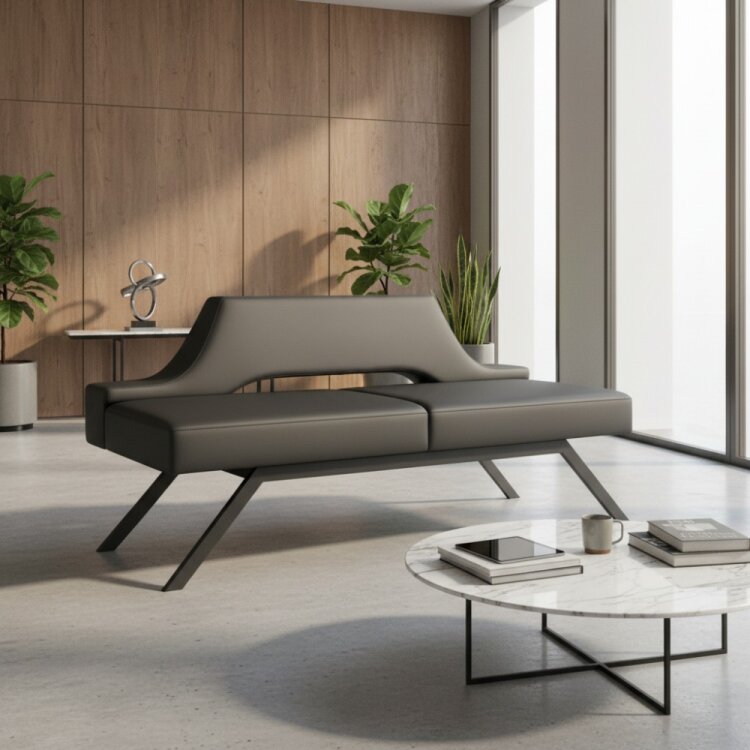 BENTLEY ANTRASİT BEKLEME KANEPESİ - 1