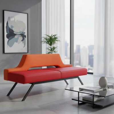 BENTLEY KIRMIZI BEKLEME KANEPESİ - ATOM OFİS