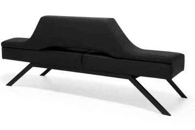 BENTLEY SİYAH BEKLEME KANEPESİ - 4