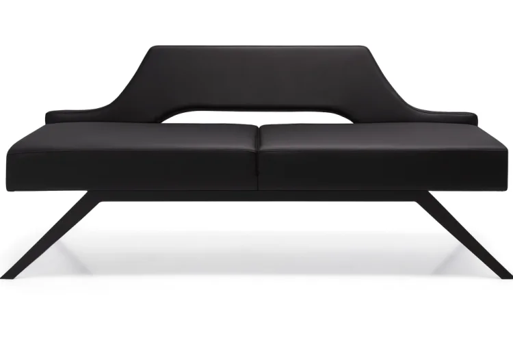 BENTLEY SİYAH BEKLEME KANEPESİ - 2