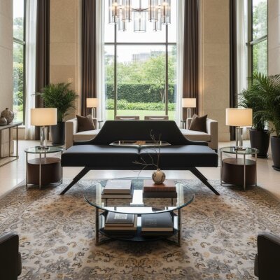 BENTLEY SİYAH BEKLEME KANEPESİ - NERR