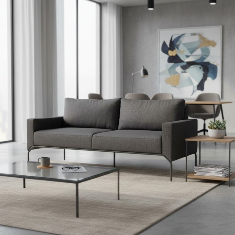 BON 3'LÜ KOYU GRİ KANEPE - 1