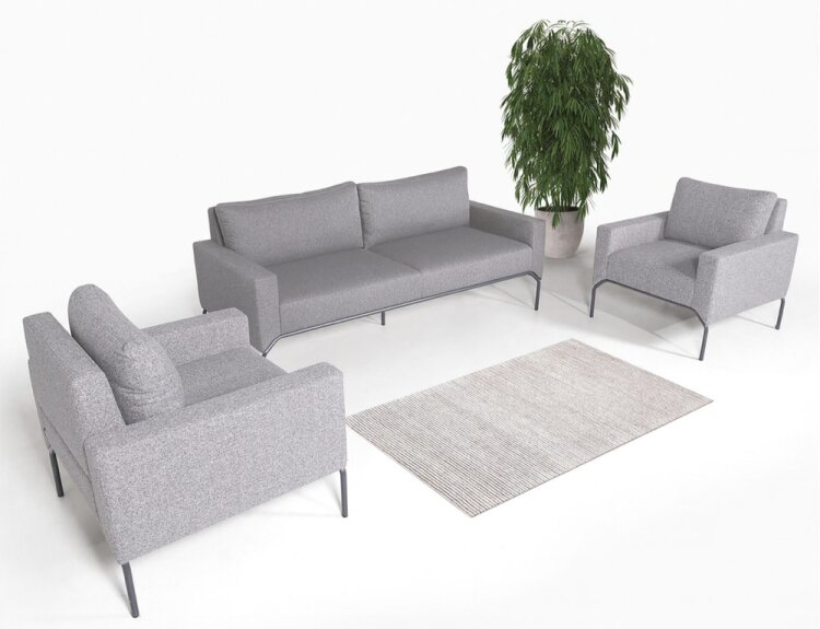 BON AÇIK GRİ 3'LÜ OTURMA GRUBU TAKIMI - 1