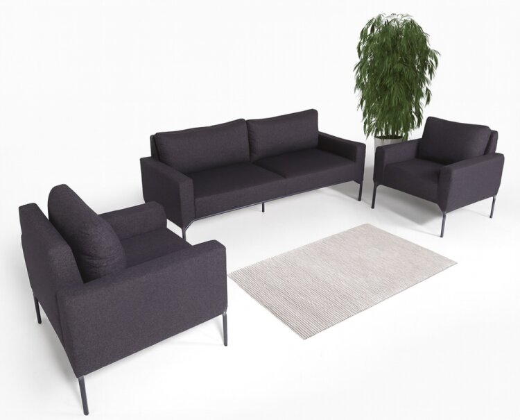 BON KOYU GRİ 3'LÜ OTURMA GRUBU TAKIMI - 2